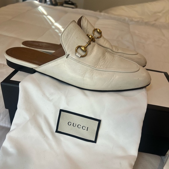 Gucci White/Cream Slides 40.5 - Picture 2 of 4